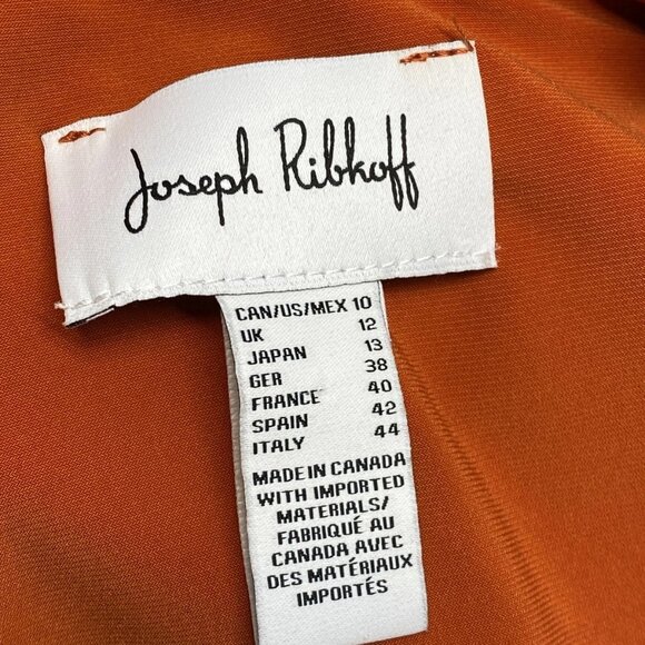 Joseph Ribkoff Women’s Lava Orange Single-Breasted Blazer Size 10 - Picture 7 of 12
